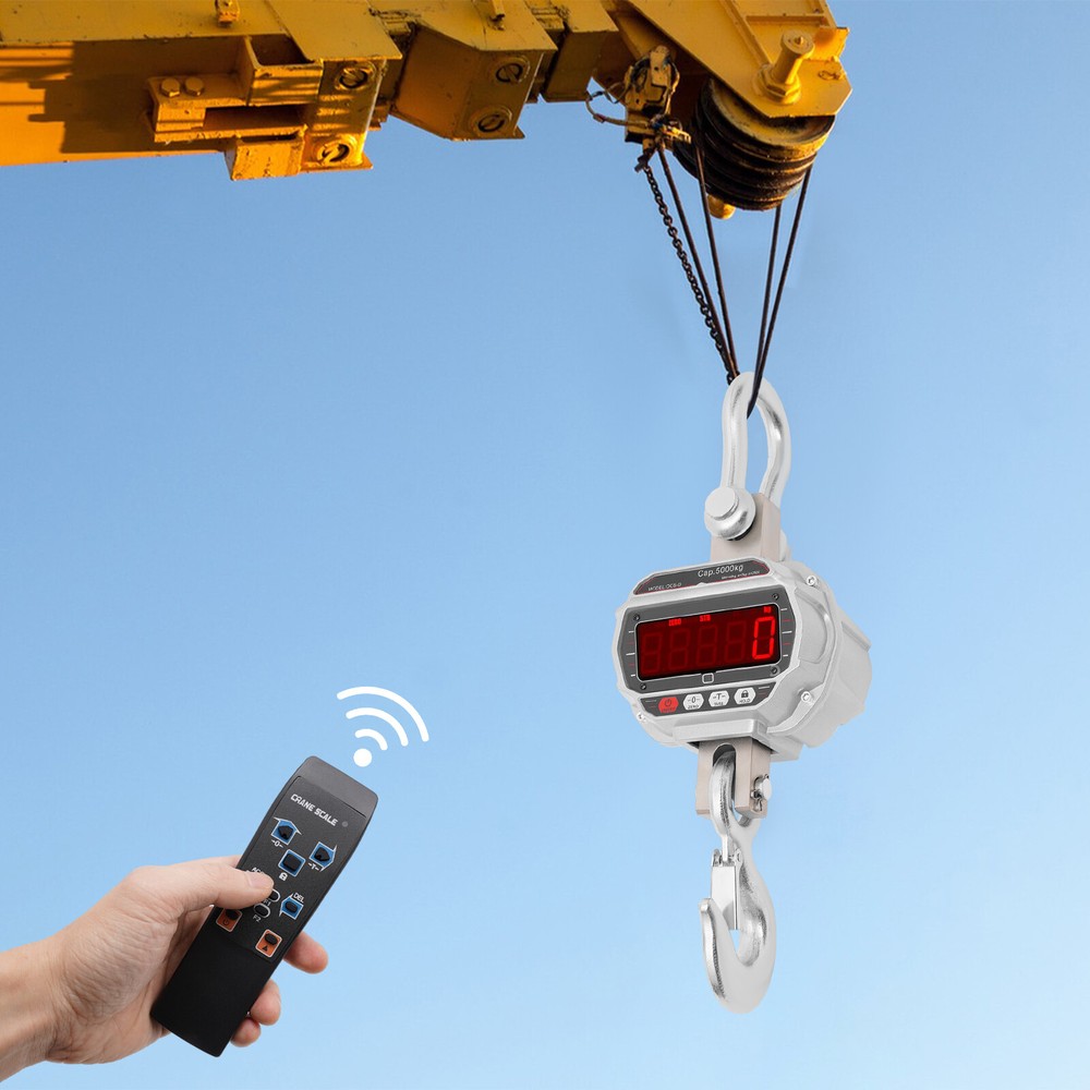 5000kg/11000lbs Aluminum Hanging Weight Digital Scale +Infrared Remote Control
