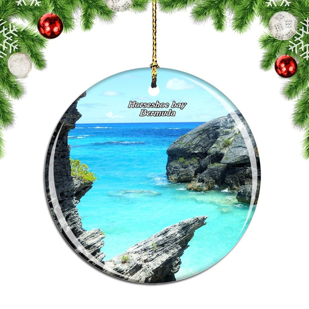 Bermuda Horseshoe Bay Beach Christmas ornament city travel souvenir