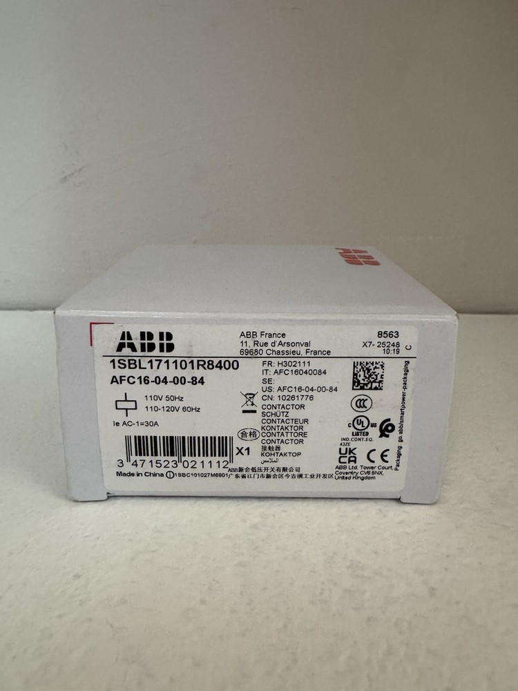 ABB AFC16-04-00-84, 1SBL171101R8400, 4NC CONT, 110V 50/60HZ
