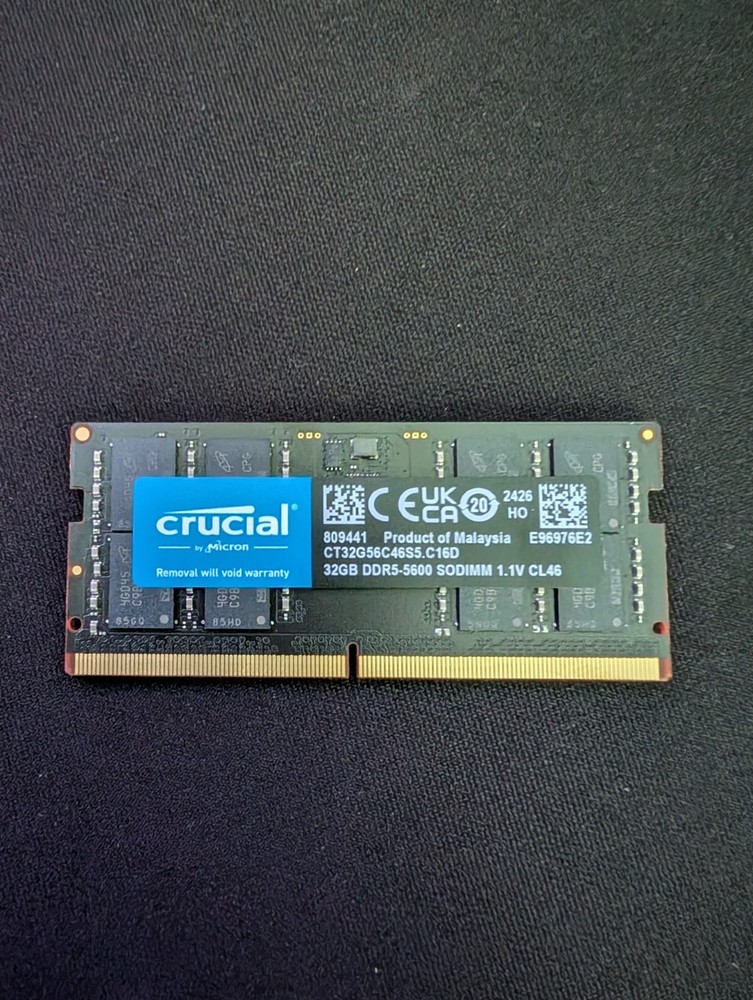 Crucial 32GB DDR5-5600 SODIMM Laptop Memory