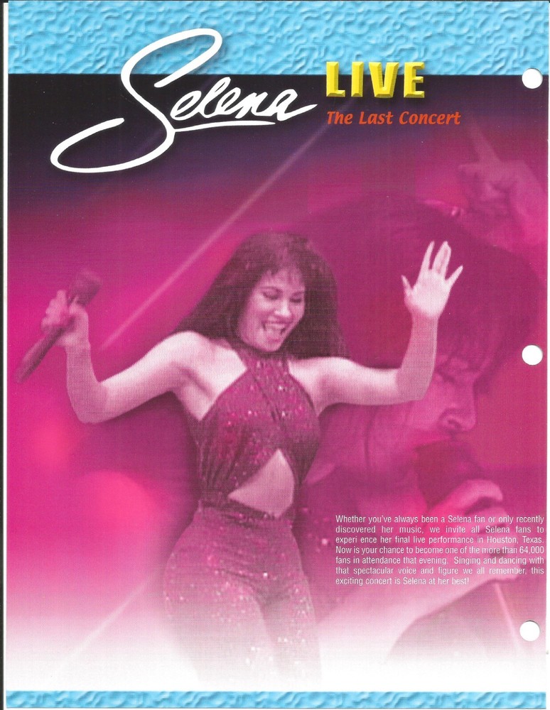 SELENA Rare VINTAGE 2001 PROMO TRADE AD Poster for Live MINT 8.5x11 USA