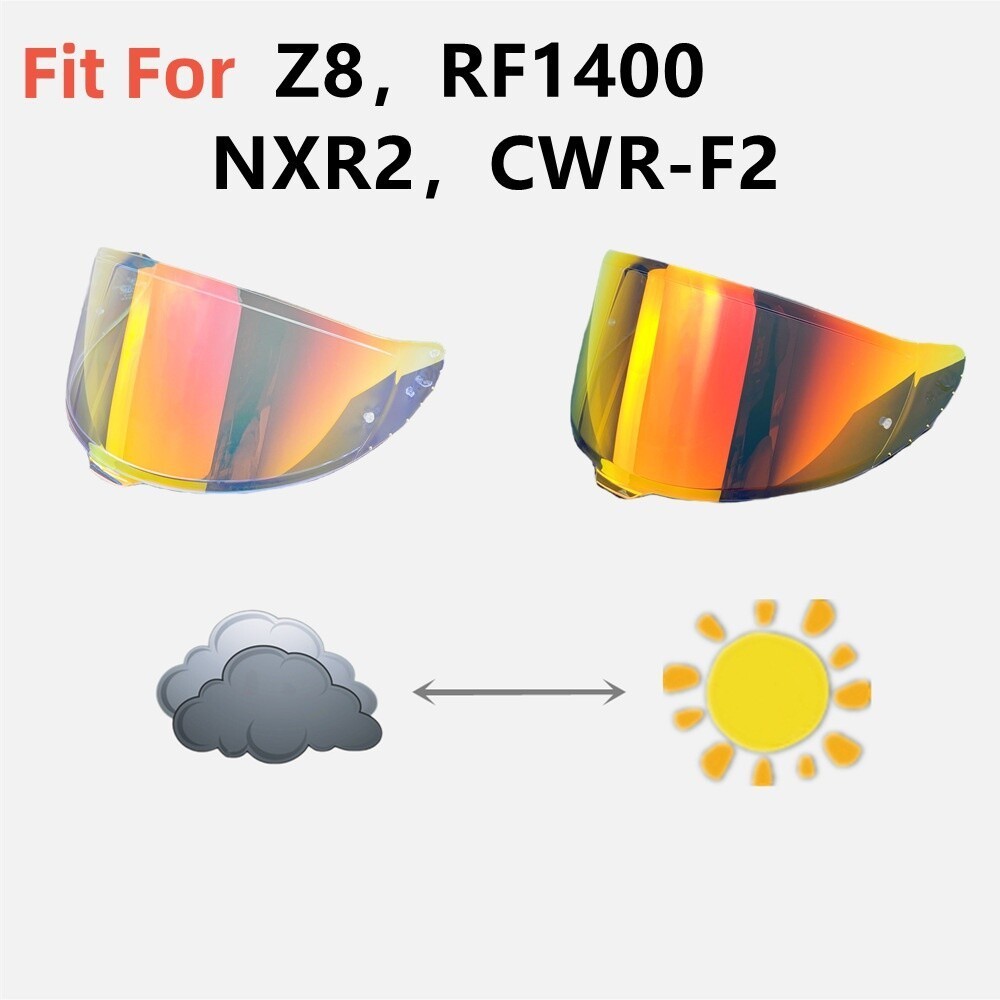 Photochromic Visor Fit For SHOEI RF1400 NXR2 CWR-F2 Z8 X15 X-SPR Helmet Shield