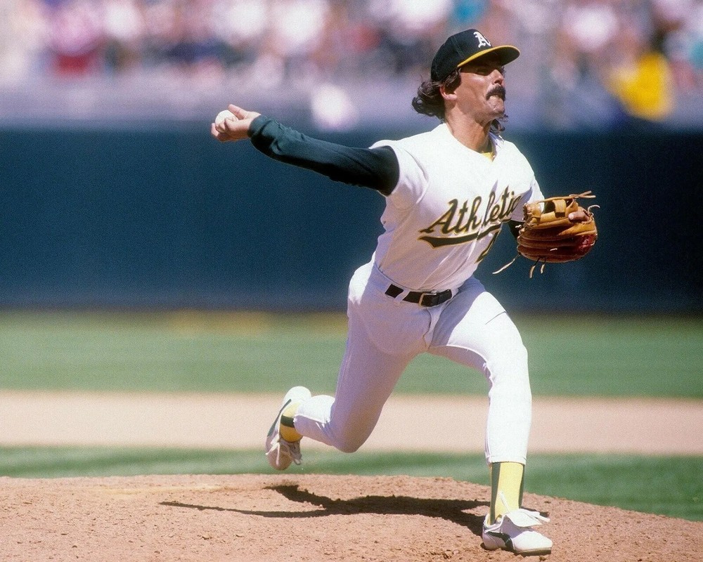 Dennis Eckersley Oakland A'S Athletics Baseball Mlb Action 8x10 PHOTO PRINT