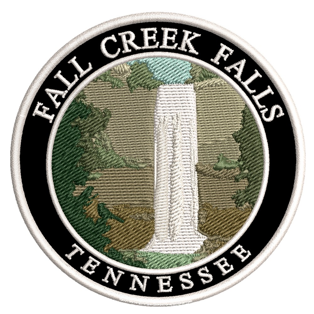 Fall Creek Falls Tennessee Patch Embroidered Iron-On Applique Travel Souvenir