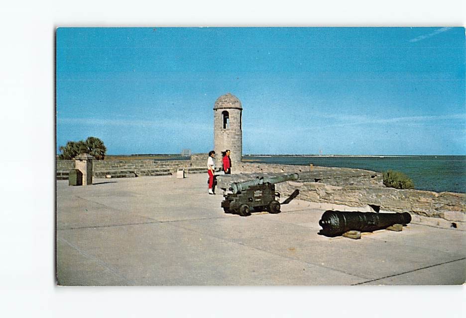 Postcard View of Terreplein Castillo de San Marcos St. Augustine Florida USA