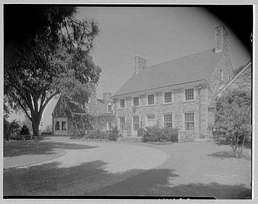 Glen Cove Long Island NY Francis E Powell Residence Entrance Facade 1952