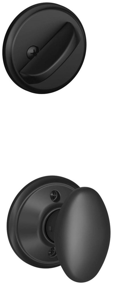 Schlage F59-SIE Sienna Single Cylinder Interior Pack with Black Exterior