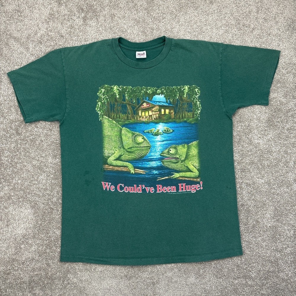 Vintage 1997 Budweiser Lizards We Could've Been Huge T Shirt XL