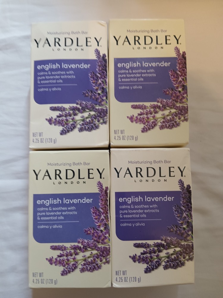 Lot Of 4-4.25 Oz Yardley English Lavender Bar Soap New In Box
