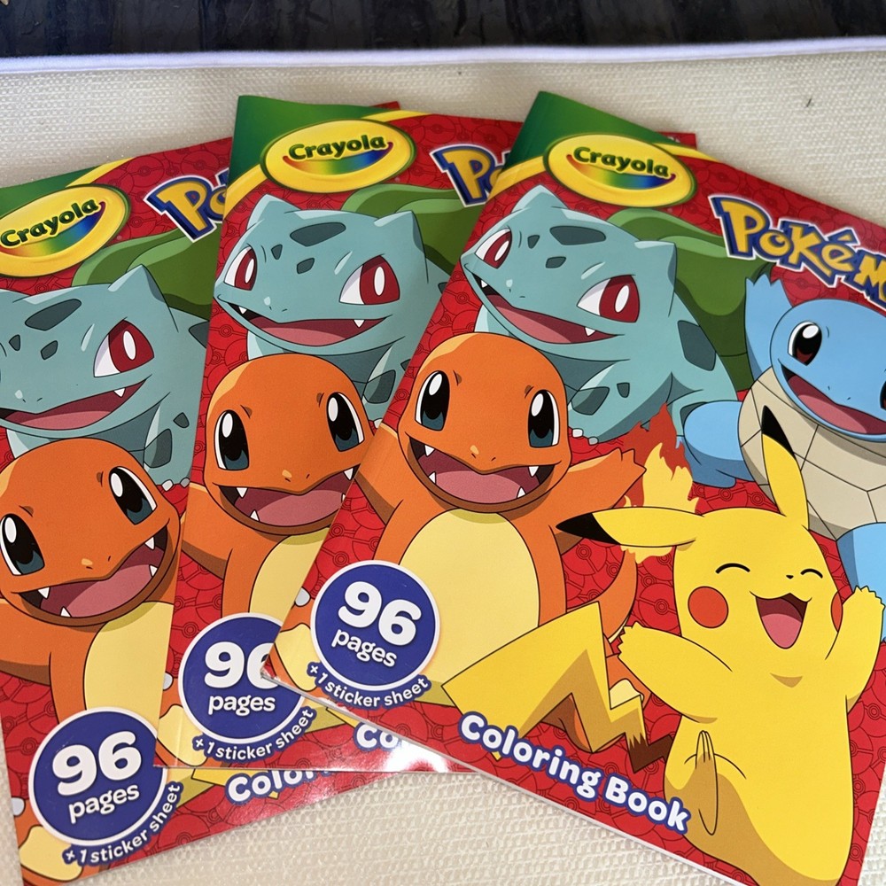 Crayola Pokemon Coloring Book - 96 pages + Sticker Sheet