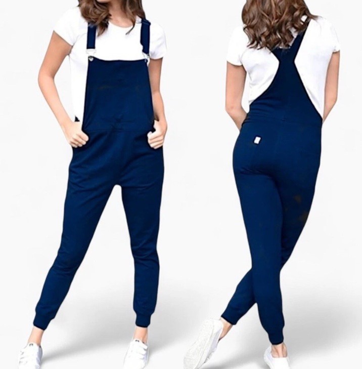 The Great Fantastic Womens Cotton Jogger Leg One Piece Overalls Black Size XS