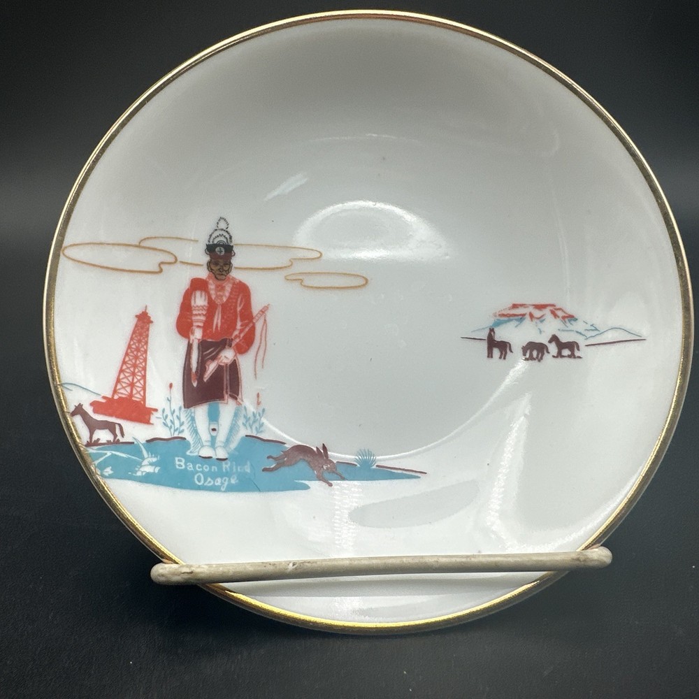 Vintage Knox Bacon Rind Acee Blue Eagle Fine China Saucer Made in Japan