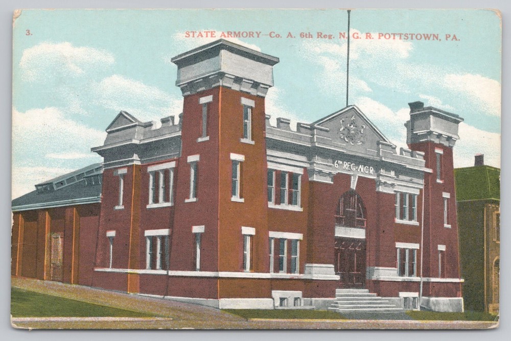 State Armory Co. A 6th Reg. N.G.R.  Pennsylvania PA Postcard
