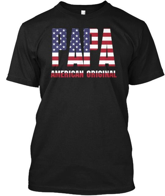 Papa American Original Flag T-Shirt Made in the USA Size S to 5XL