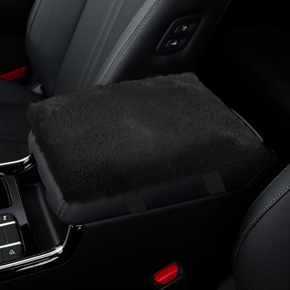 Soft Fur Car Armrest Cover, Universal Center Console Protect Color: Royal Blue