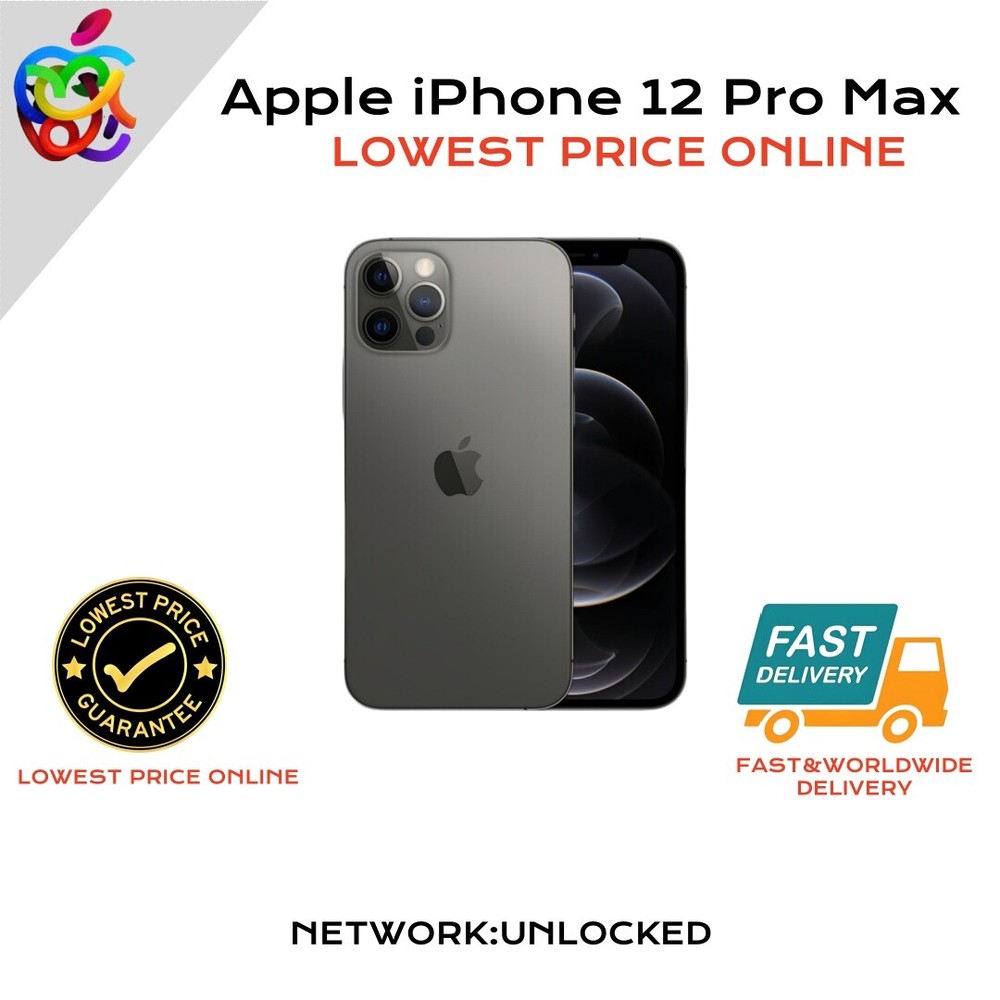 【Hot Sale】Apple iPhone 12 Pro Max-128 GB-All Colors Unlocked Smartphone-Good @bS