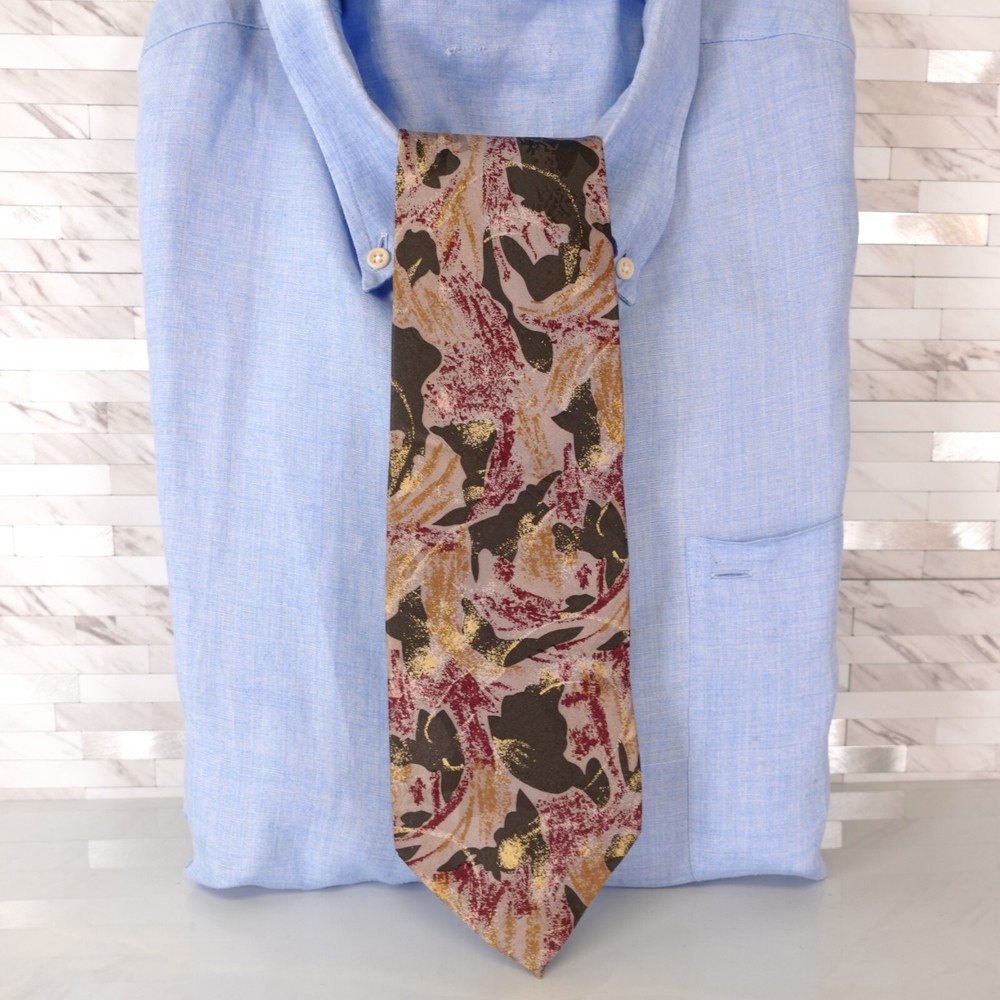 Neck Tie Mens Multicolor Silk Abstract Art Graphic Classic Artist Best Of Best-image