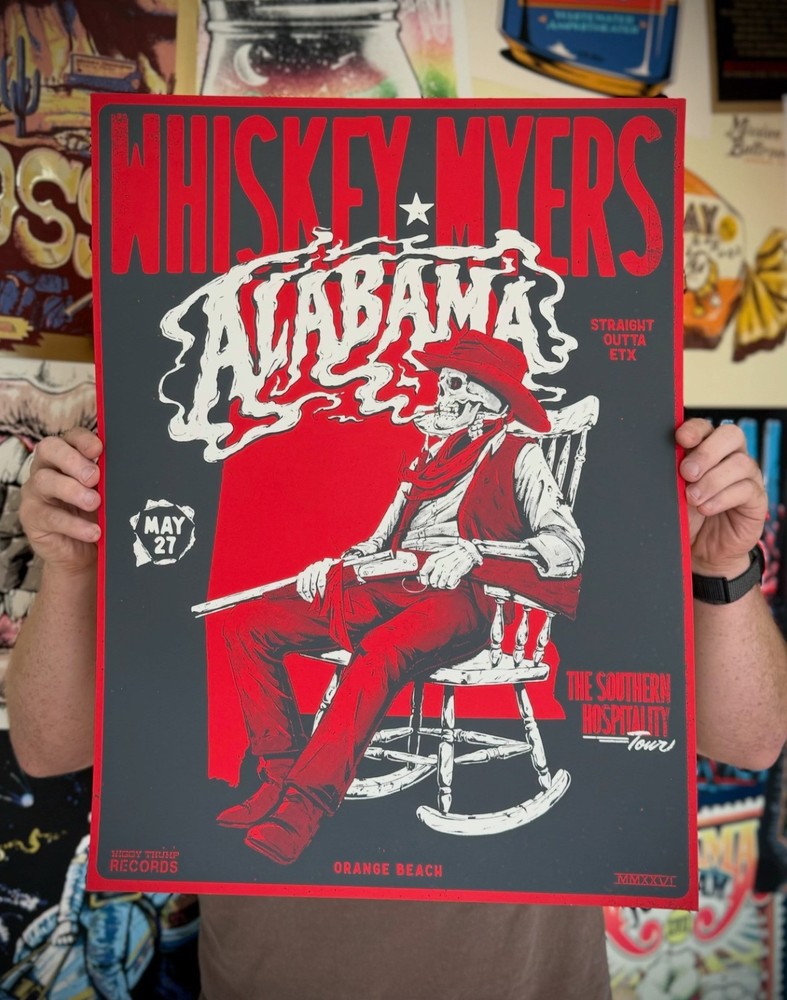Whiskey Myers The Southern Hospitality Tour 2026 Soundwaves Creative Poster