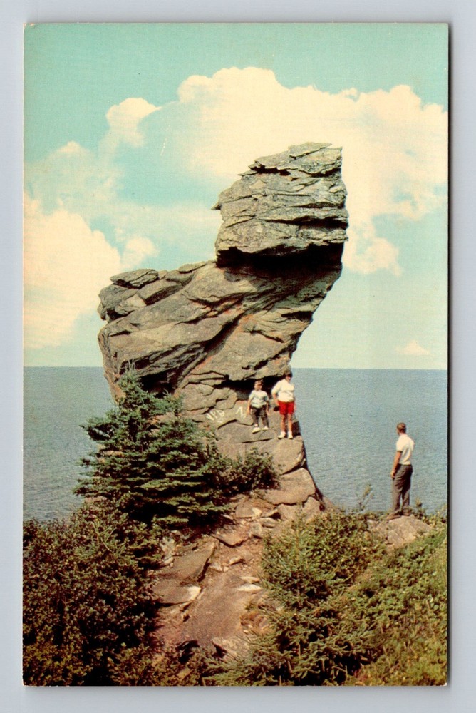 Canada- Quebec LaGaspesie Rock Formation Souvenir Old PC Postal Vintage Postcard