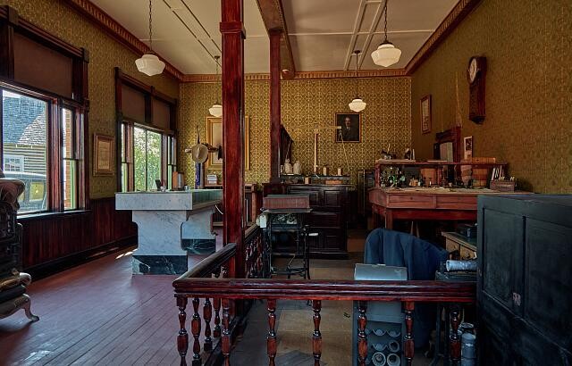 Photo:Butte Montana 1900s World Museum of Mining interior office display