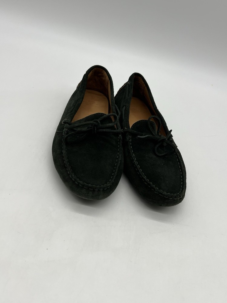 Ann Mashburn Women Sz 40 US 9.5 Dark Green Suede Driving Moccasin Loafers Shoes.