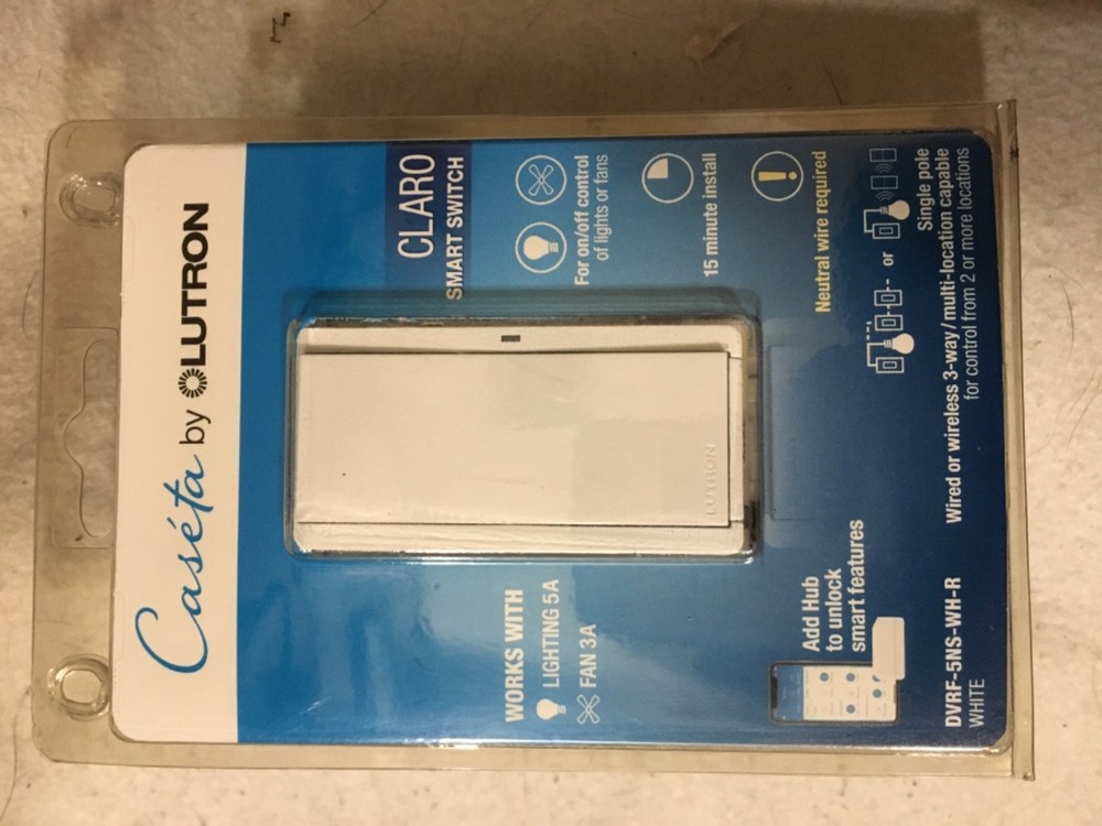 Lutron Caseta Claro Smart Switch - White