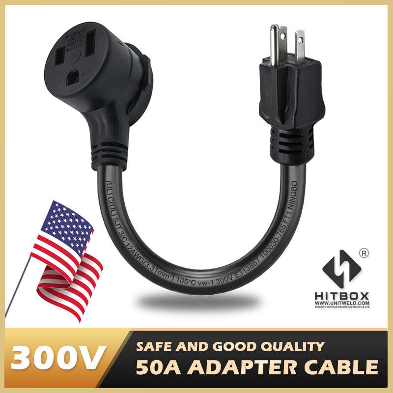 L5-30R Plug to N6-50R Welder Adapter Plug Cable 1.3FT 50A Welder Extension Cord