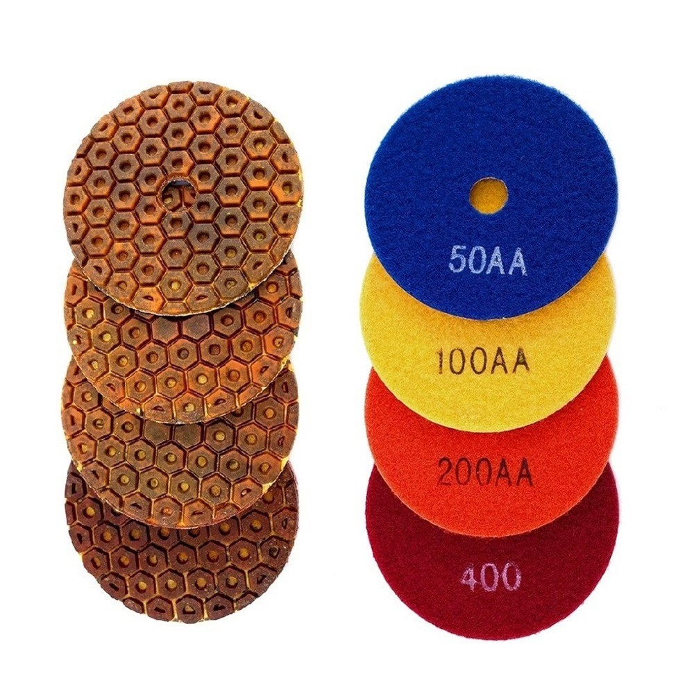 4 Inch Diamond Polishing Pads for Granite Marble Wet Highly Effective