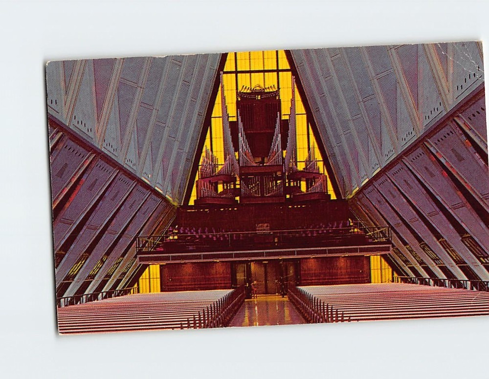 Postcard Organ in the Protestant Chapel US Air Force Academy Colorado USA