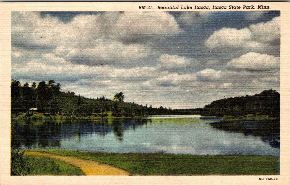 Itasca State Park MN-Minnesota, Beautiful Lake Itasca, Vintage Postcard
