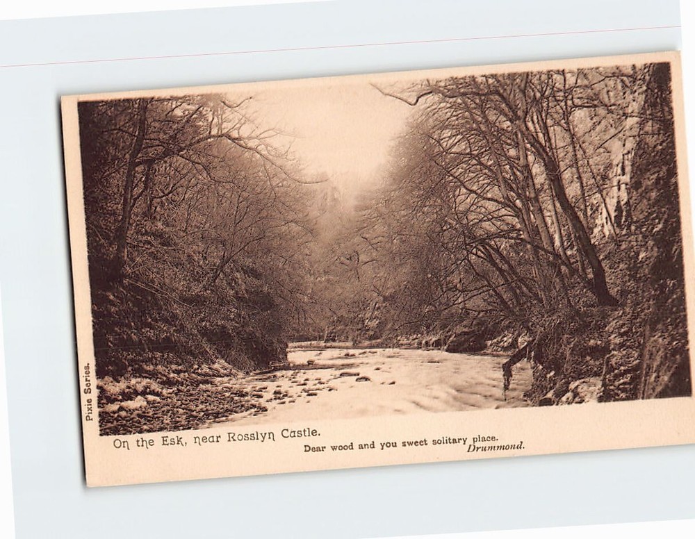 Postcard On the Esk near Rosslyn Castle Scotland