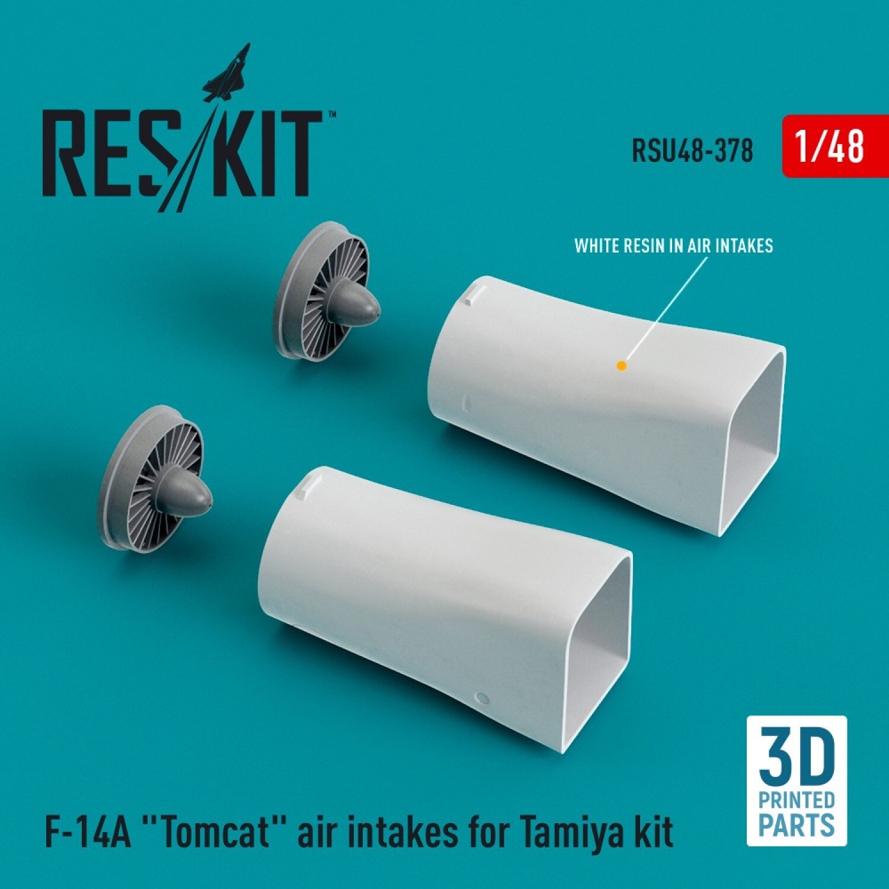F-14A Tomcat air intakes for Tamiya Model Kit Scale 1:48 ResKit RSU48-0378