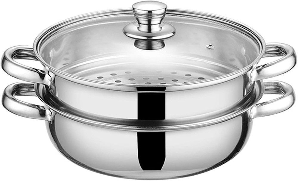 Steer Pot with Lid, Multipose Stainl Steel Steing Pot Cookware -