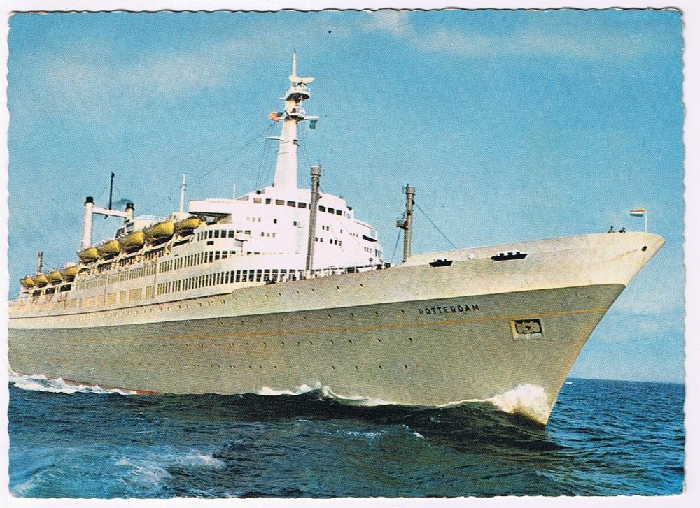 Postcard SS Rotterdam Holland America Line