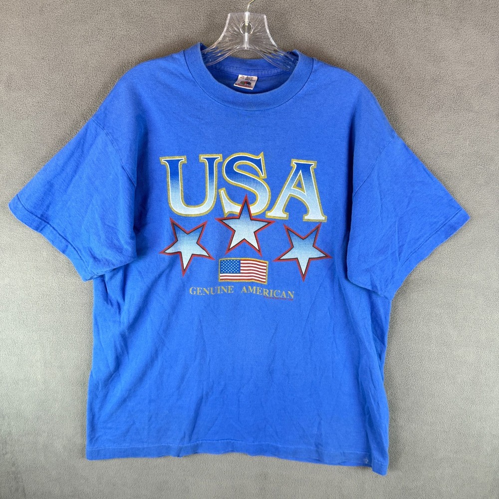 Vintage Fruit of the Loom Mens Shirt XL USA Made Single Stitch Genuine American