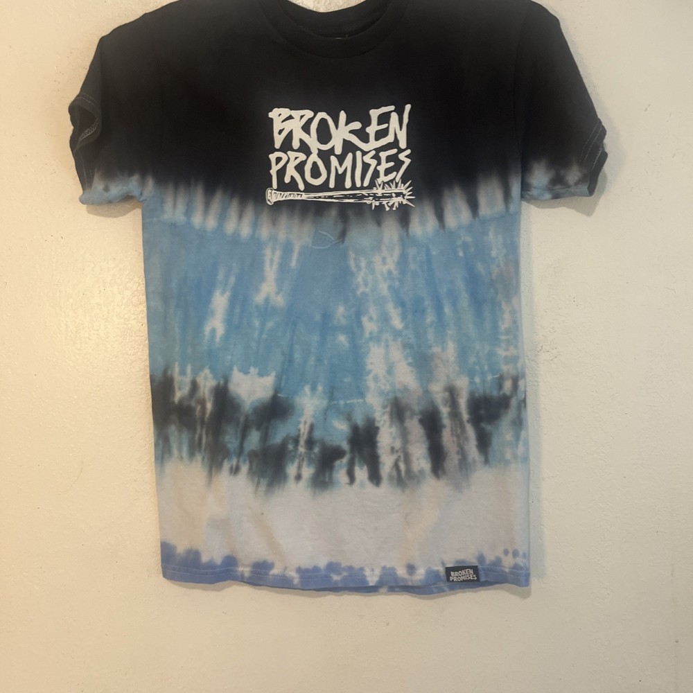 Broken promises T-shirt tie-dye warrior￼blue