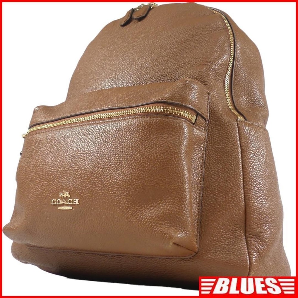 COACH Leather Backpack Coach Men s Women s Brown  Leather Backpack Travel Bag