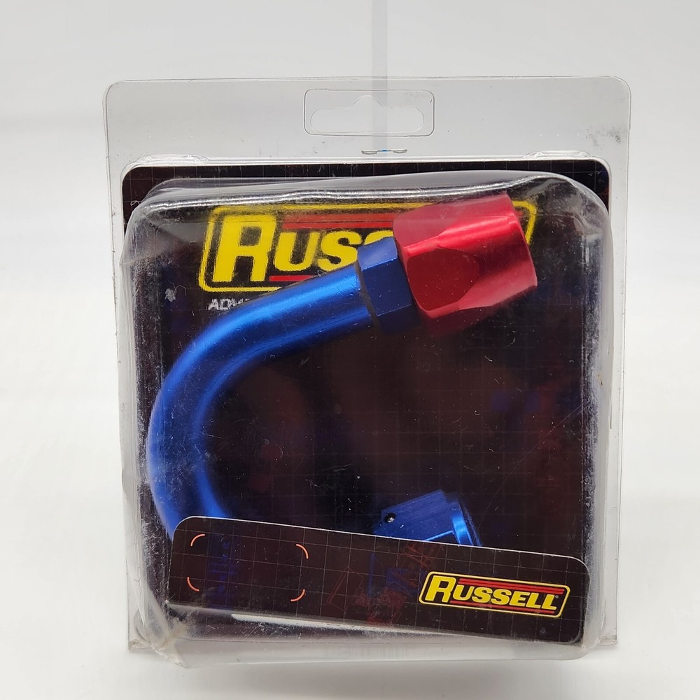 Russell 610290 Standard Radius Full Flow 180 Deg. Swivel Hose End Red And Blue