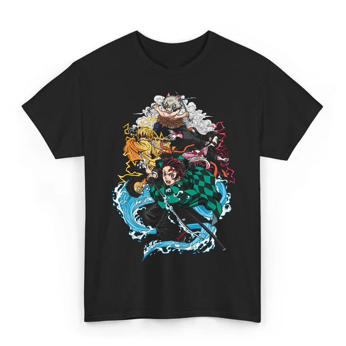Anime Demon Slayer - Tanjiro Nezuko Inosuke T-Shirt Size S-5XL, Gift For Friends