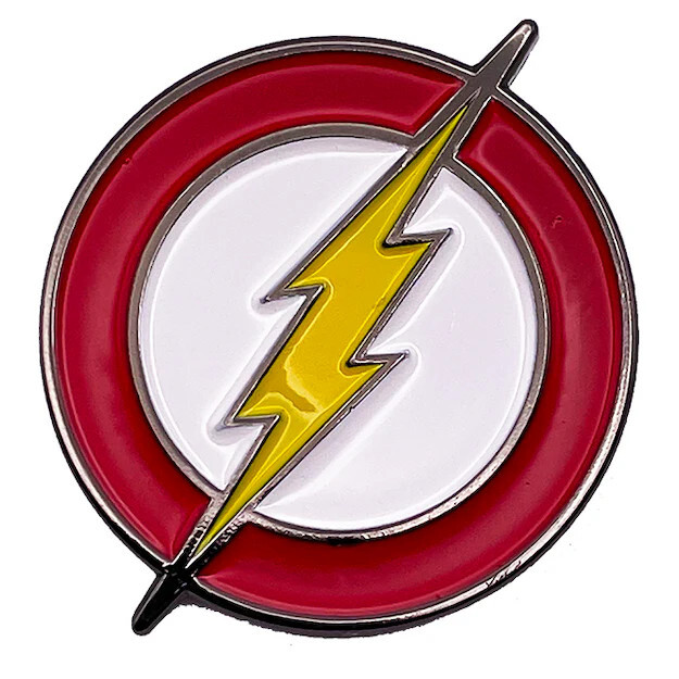 Embossed Enamel Lapel Pin Badge - DC Comics The Flash Logo Icon Symbol Sign NEW
