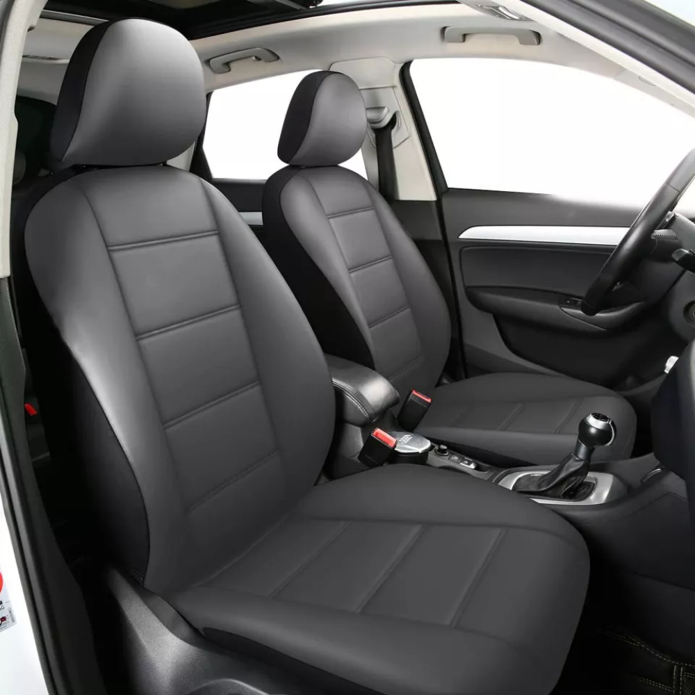 Leather Car For Seat Covers Full Set 5-Seats Front Rear Protector Cushion For