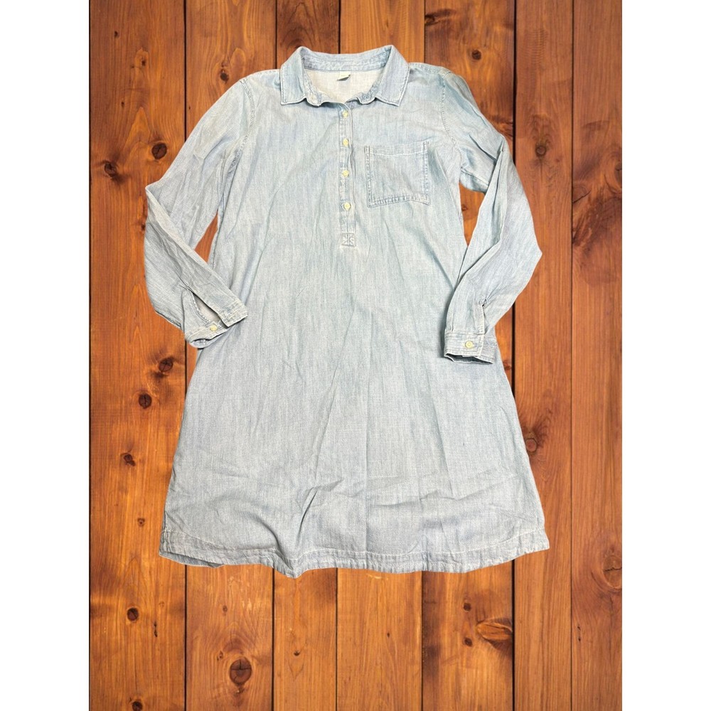 Old Navy Denim Shirt Dress Long Sleeves 100% cotton Size M
