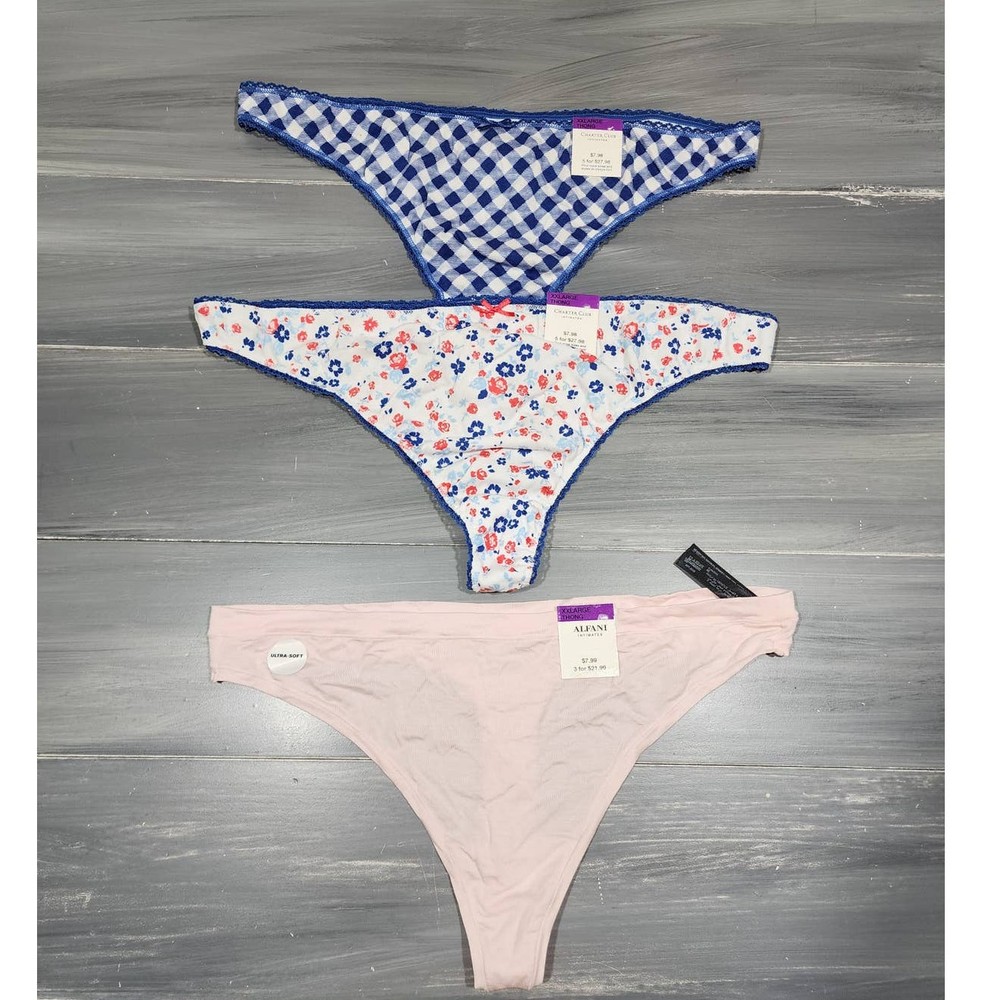3 Pair of Thong Panties Underwear XXLarge