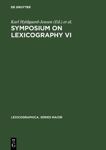 Karl Hyldgaard- Jensen Symposium on Lexicography (Paperback)