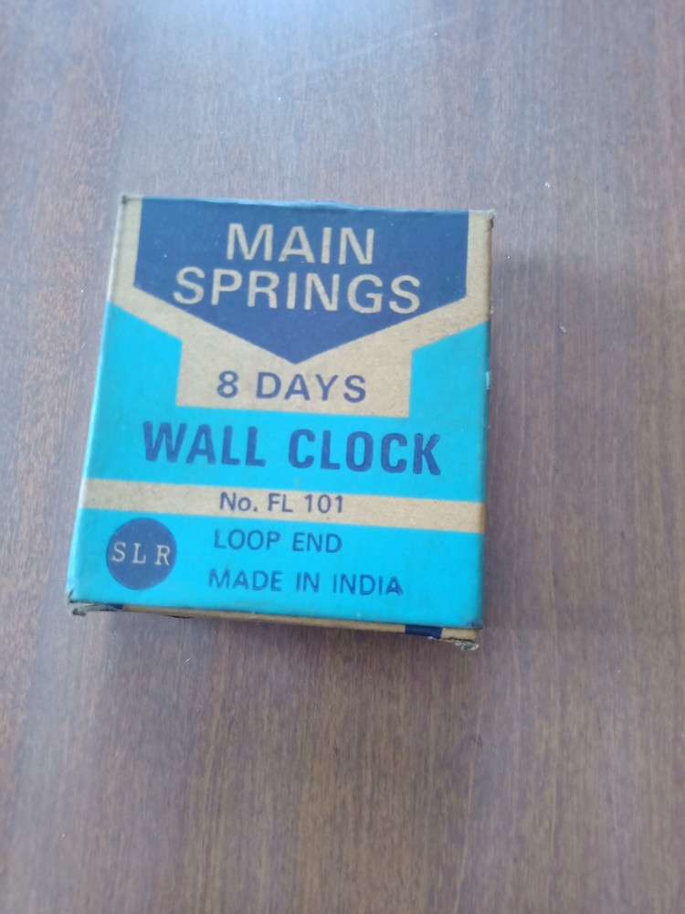 Wall Clock Main Spring. No. FL 101. Never Used. Size: ¾