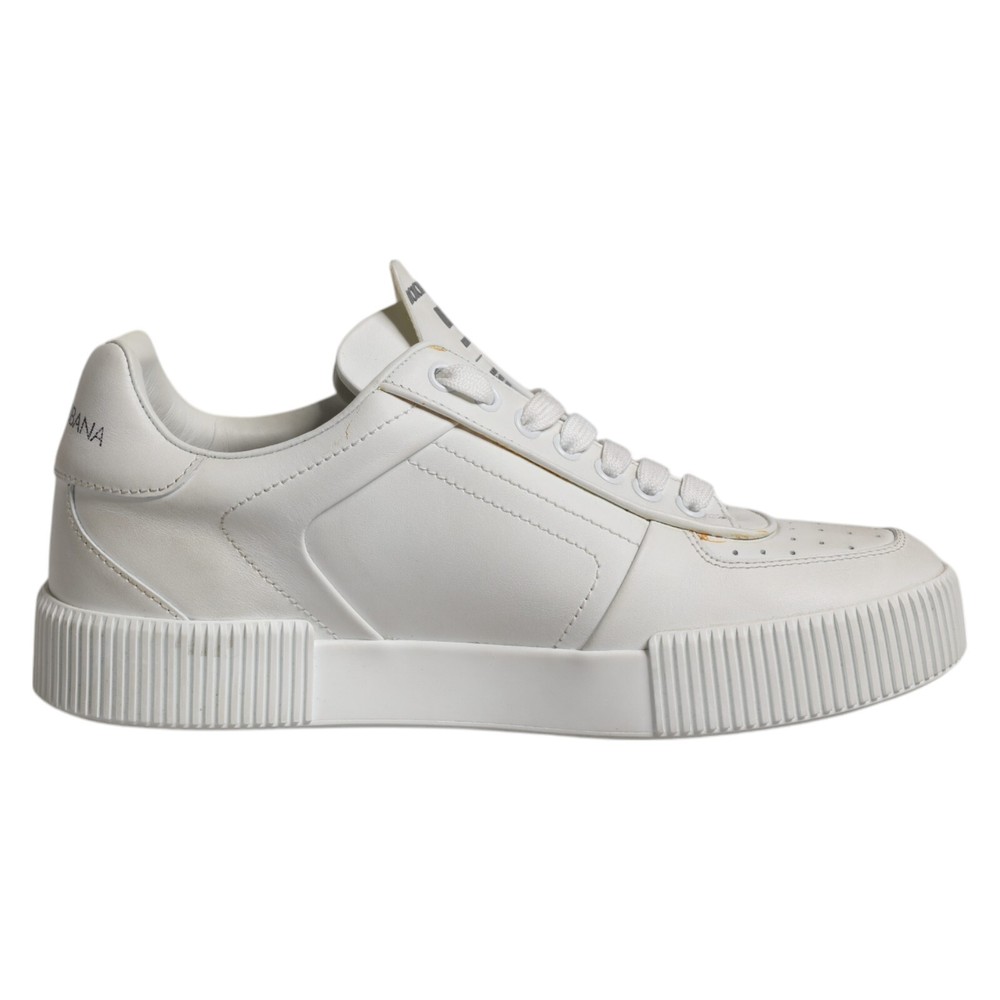 DOLCE & GABBANA Shoes White Miami Leather Low Top Sneakers EU36 / US5.5 750usd