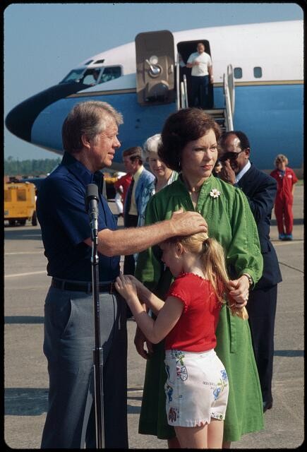 Brunswick Georgia 1977 Rosalynn Carter Departure for Latin America Airport