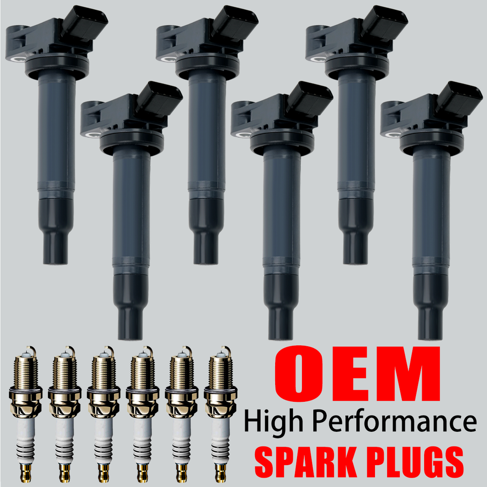 6X OEM Ignition Coils & Iridium Spark Plugs for Toyota Sienna 3.0L 3.3L UF267