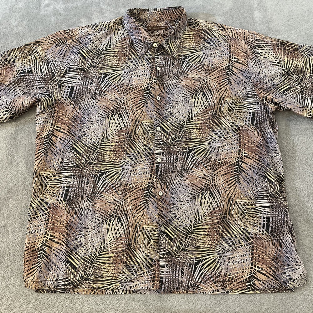 Tori Richard Hawaiian Shirt Mens 2XL XXL Floral Aloha Beach Casual Camp Tropical