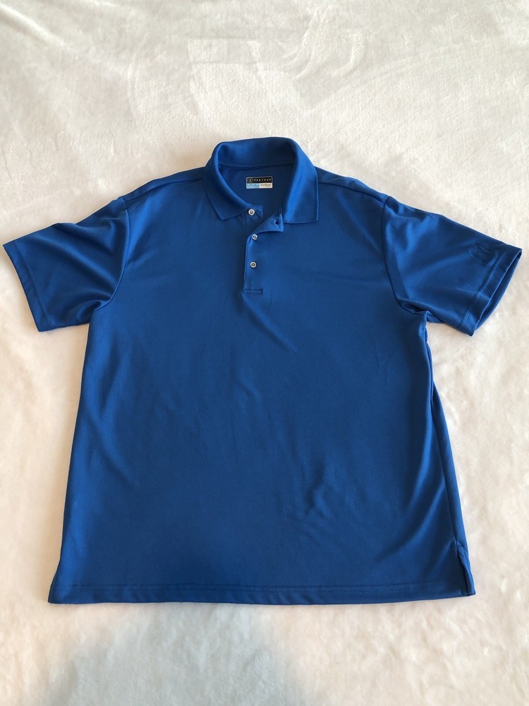 PGA Tour Men’s Golf Polo Shirt Air Flux Short Sleeve Size- XL  Blue New w/o Tags